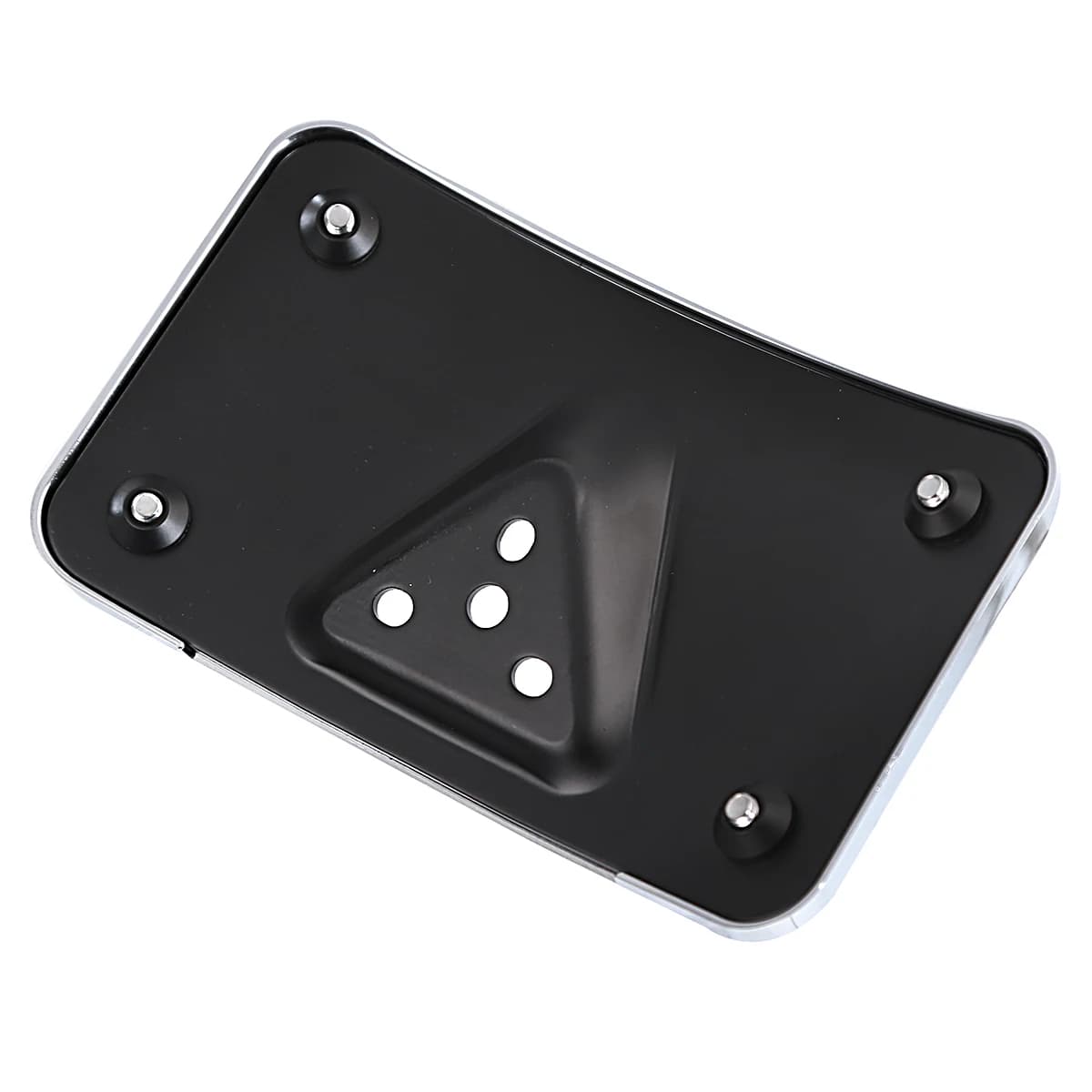 Support de montage de plaque d'immatriculation incurvé noir chromé pour support Harley Dyna Sportste