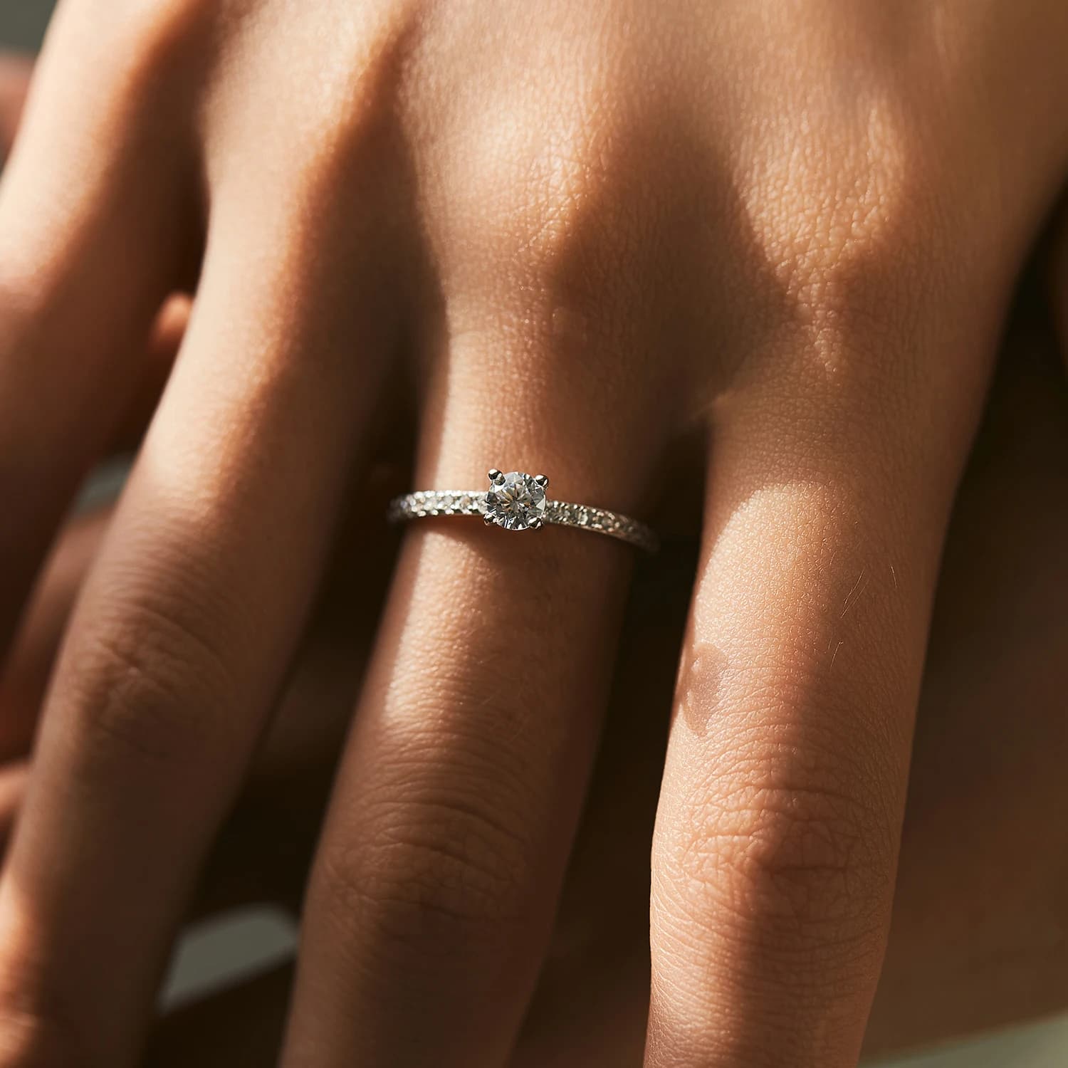 MODIAN D couleur Moissanite bague délicate carré 925 en argent Sterling laboratoire diamant bague po