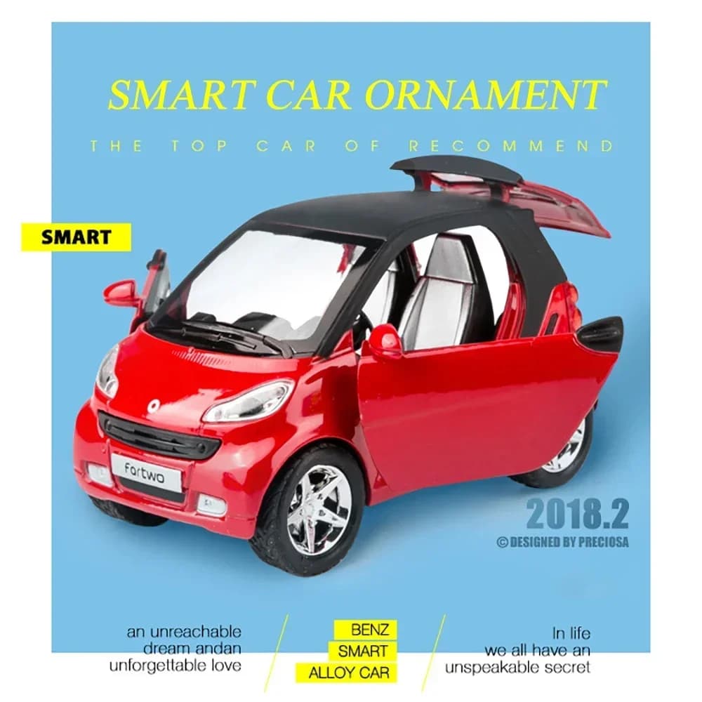 Ornement de style de voiture en alliage, jouet de décoration intérieure pour Benz Smart 451 453 Fort