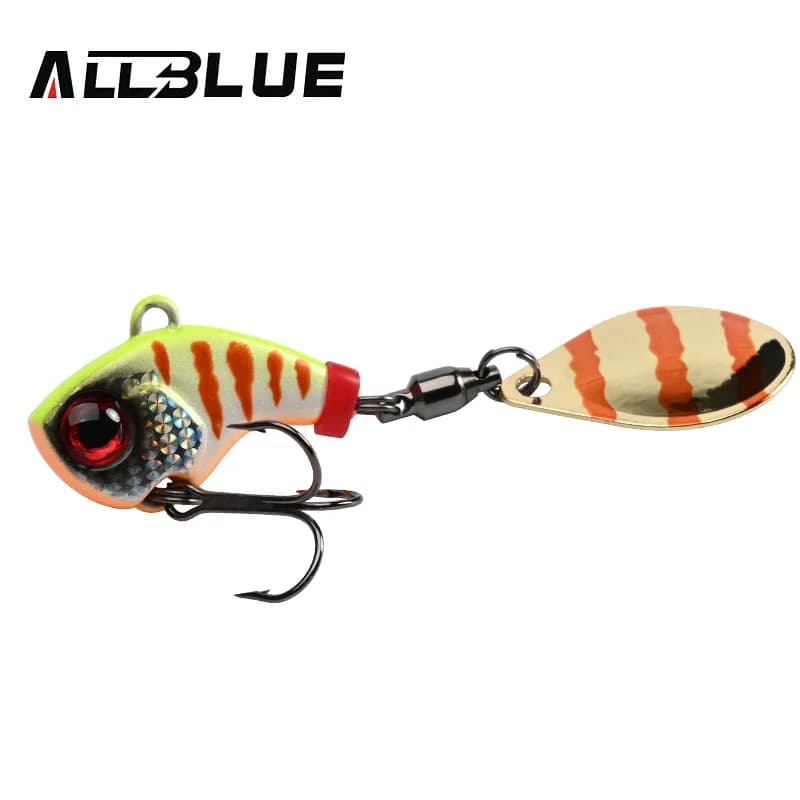 ALLBLUE CYCLONE Tail Spinner Metal Vib Shad Casting Shore Jig Vibration Jigging Blade Spoon Fishing 