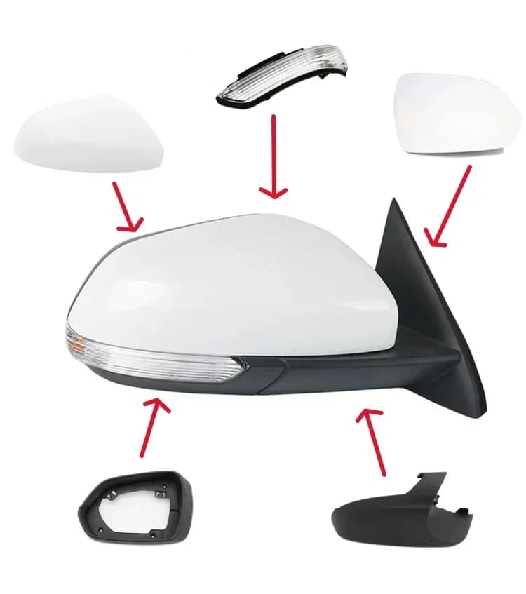1 pièce Coque de rétroviseur LHD (gauche ou droite) pour Rx3 avec clignotants LED sans ampoules pour