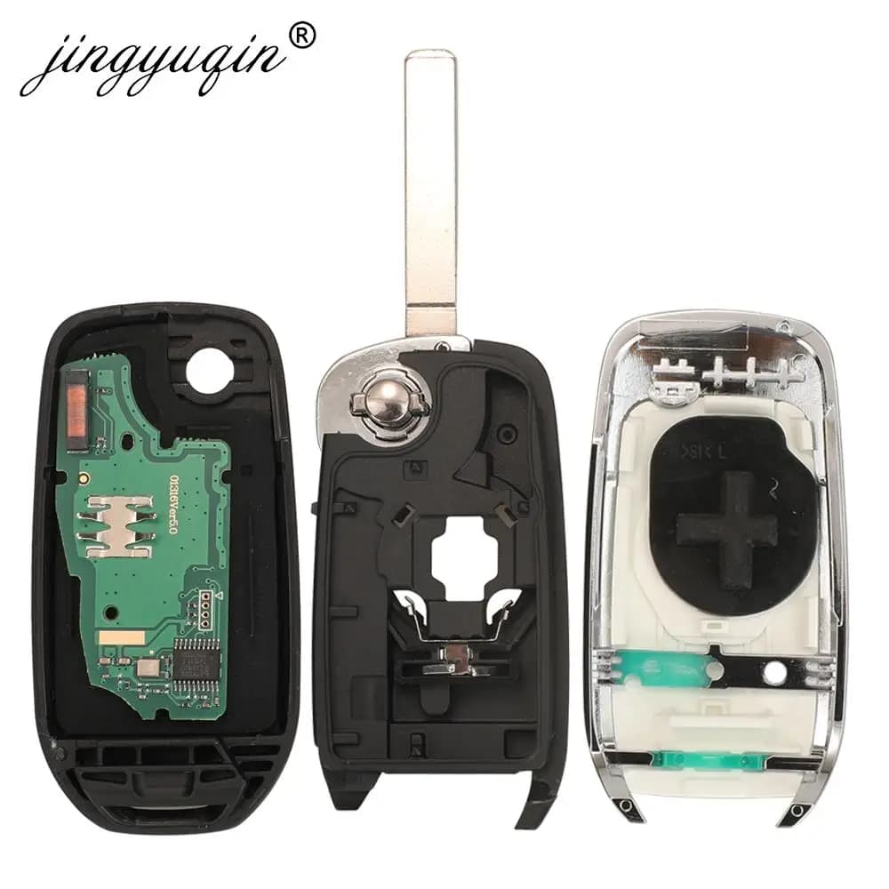 Jingyuqin 2 boutons 433MHz PCF7961M 4A puce clé à distance rabattable pour Renault Dacia Logan 2 II 