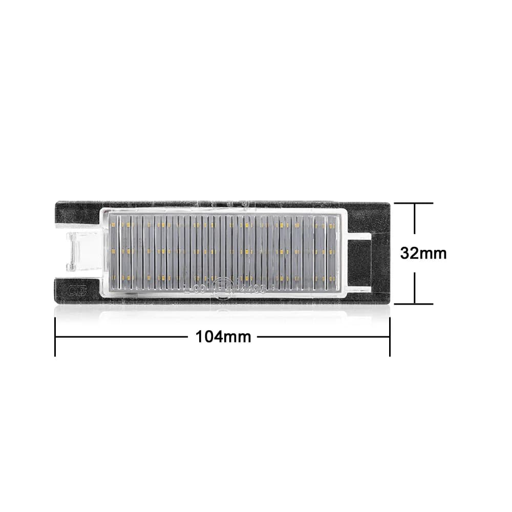Icarlite 2 pièces Canbus LED éclairage de plaque d'immatriculation pour Jeep Renegade 2015-2021 blan