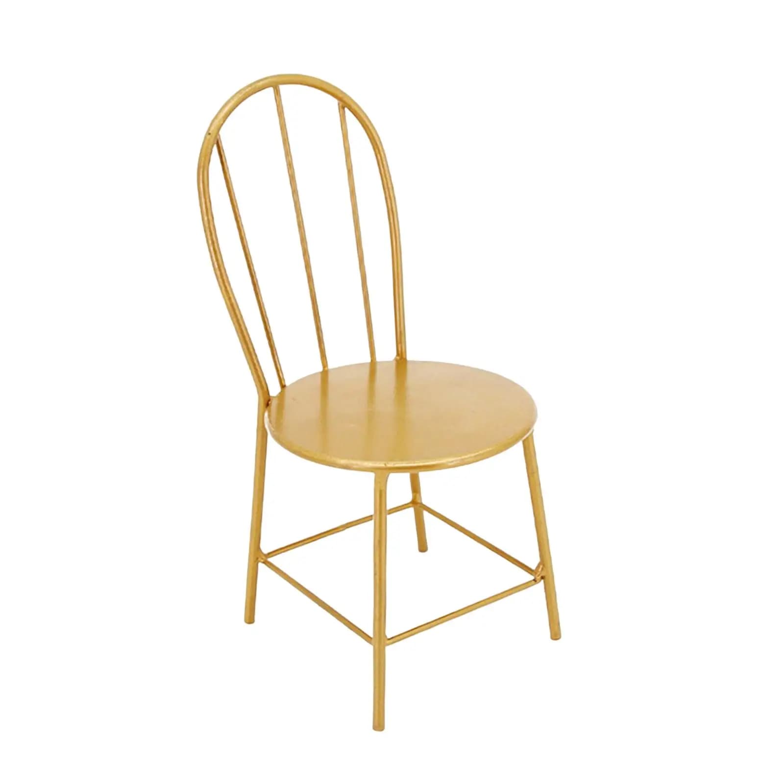 Chaise de salle à manger l'inventaire en métal, maison de courses, jouet de bricolage, 1/6