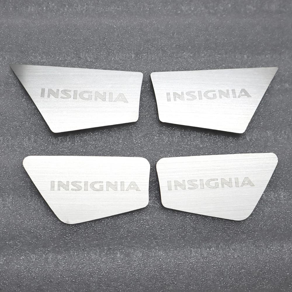 Accessoires de voiture en métal argent intérieur poignée de porte capuchon revêtement d'habillage au