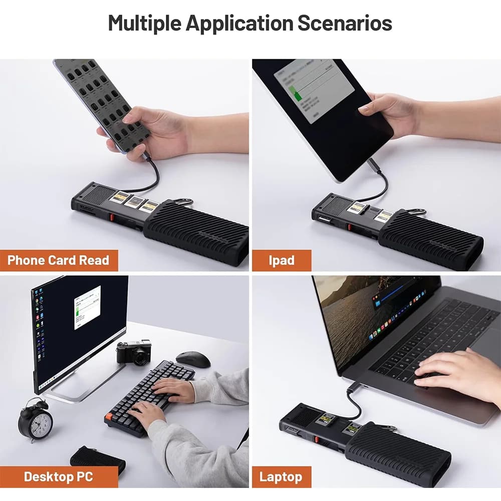 IcalYTECH-Étui de lecteur de carte mémoire CFExpress, CFB, SD, transfert USB 3.2, type-c, haute vite