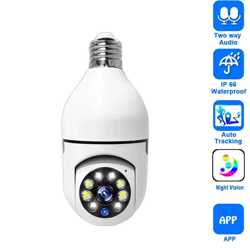 Maison intelligente 2.4G E27 ampoule Wifi caméra de Surveillance HD nuit sécurité vidéo Surveillance