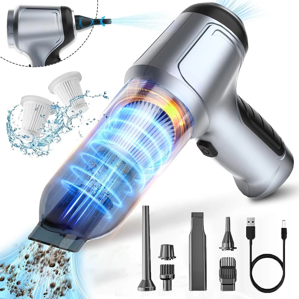 Aspirateur portable sans fil pour voiture et maison, mini nettoyeur, souffleur haute puissance, aspi