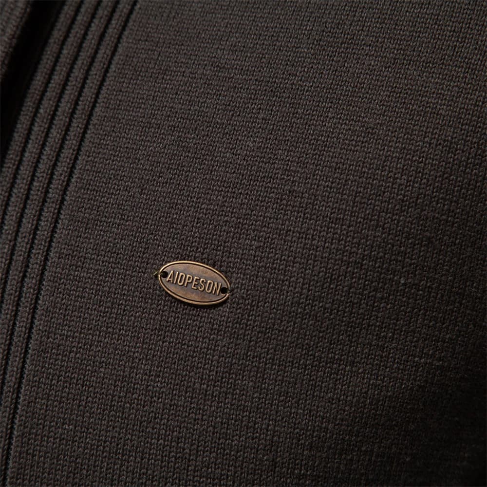 Cardigan en coton pour hommes, pull de qualité, à la mode, col rabattu, tricoté, nouvelle collection