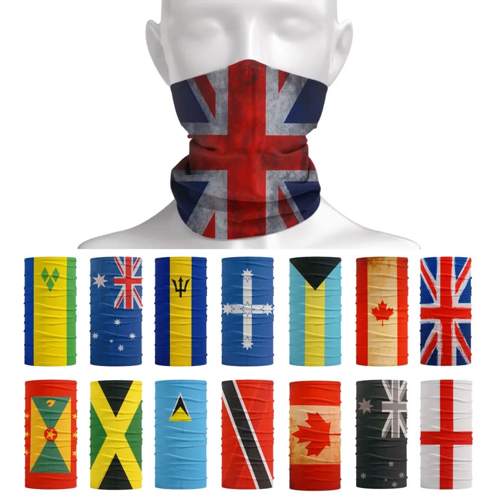 Commonwealth of Nations Feel Bandanas Écharpe de cyclisme anti-poussière, Vêtements de sauna multifo