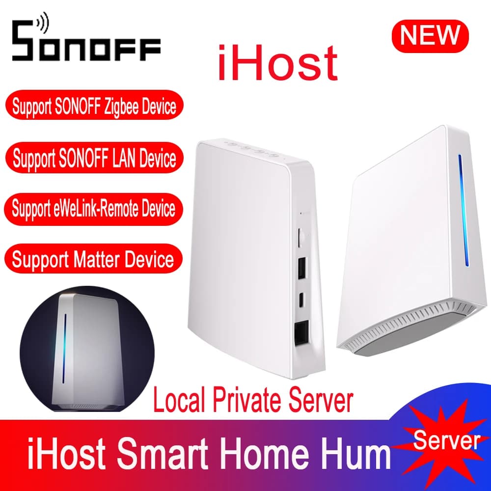 SONOFF iHost – Hub pour maison intelligente, passerelle Zigbee, serveur Local privé, AIBridge Open A