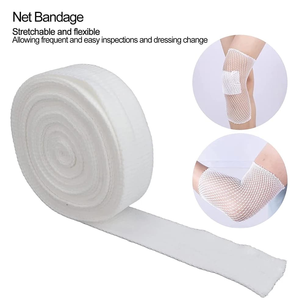 1 rouleau de pansement tubulaire en filet, maille élastique, pansement pour plaies, gaze respirante,