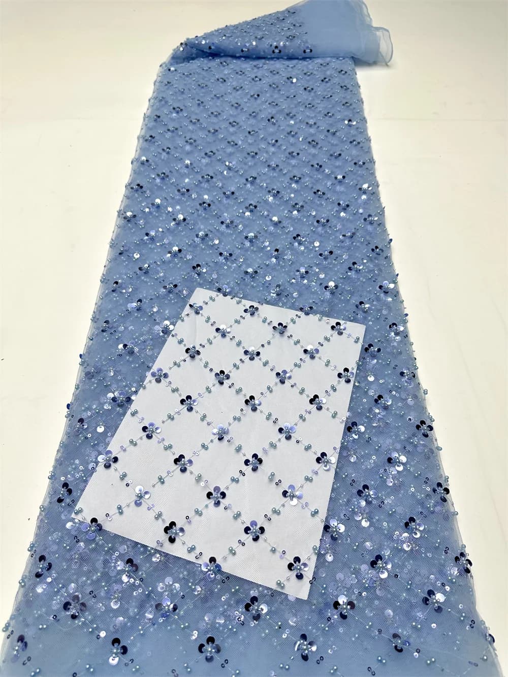 Tissu en dentelle de tulle africain doré 2026, tissu en filet français à sequins, broderie avec perl