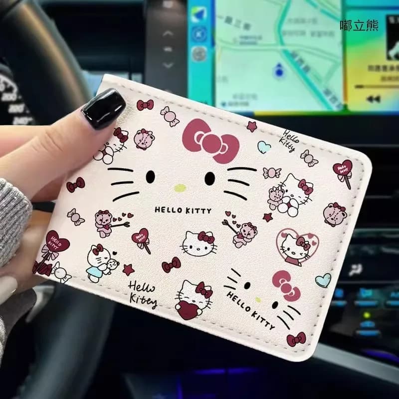 Porte-cartes Kawaii HelloKitty, porte-carte d'identité, porte-permis de conduire, porte-monnaie en P