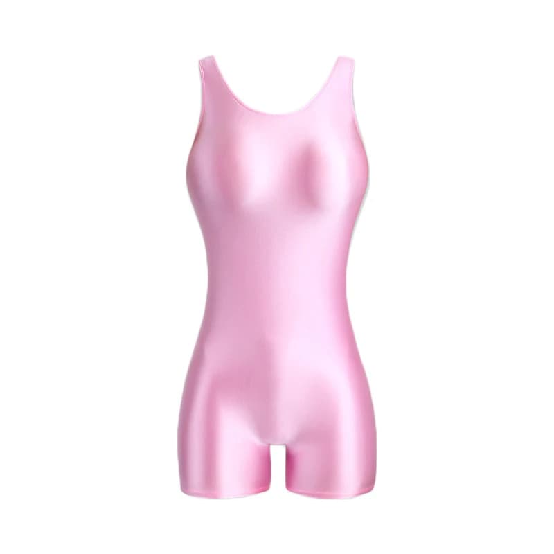 XClocKNYoung Collant satiné brillant Sexy Oil Glossy Combinaison une pièce Gilet Pantalon de sport C