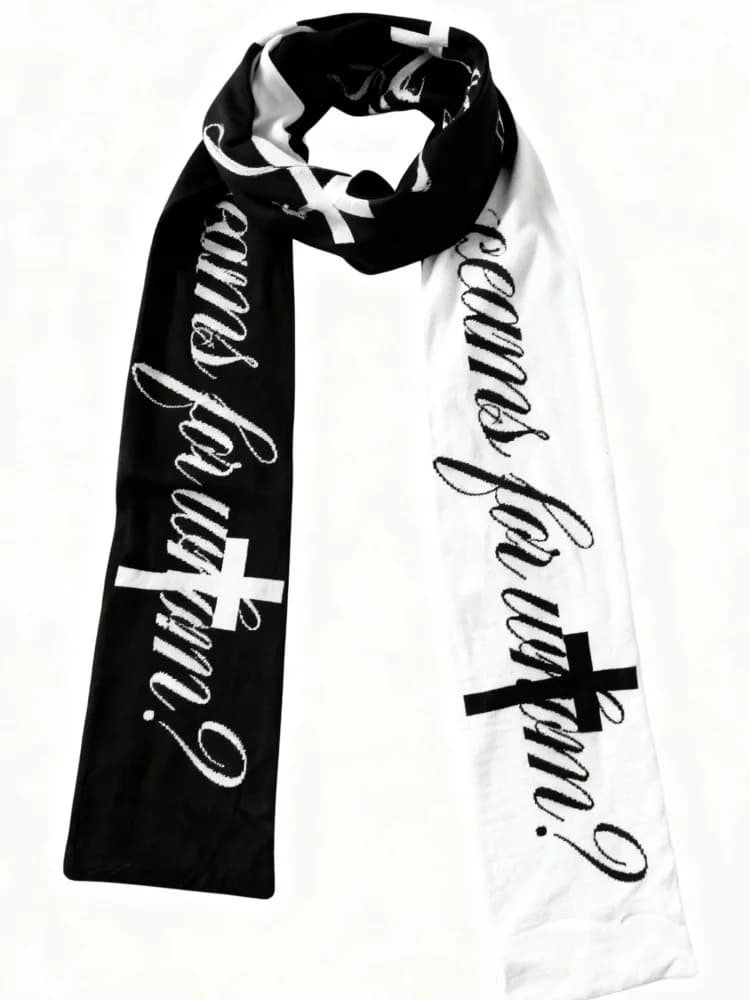 Femmes automne hiver millénaire mode rétro Double face haute rue personnalité créative lettre laine 