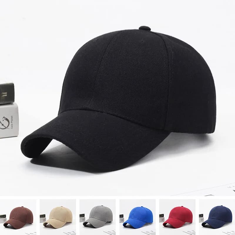 Casquette noire couleur unie Casquette de Baseball casquettes Snapback Casquette chapeaux ajustés dé