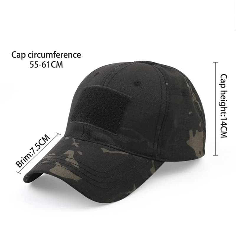 Casquette de baseball camouflage tactique réglable pour homme et femme, idéale pour le paintball, le