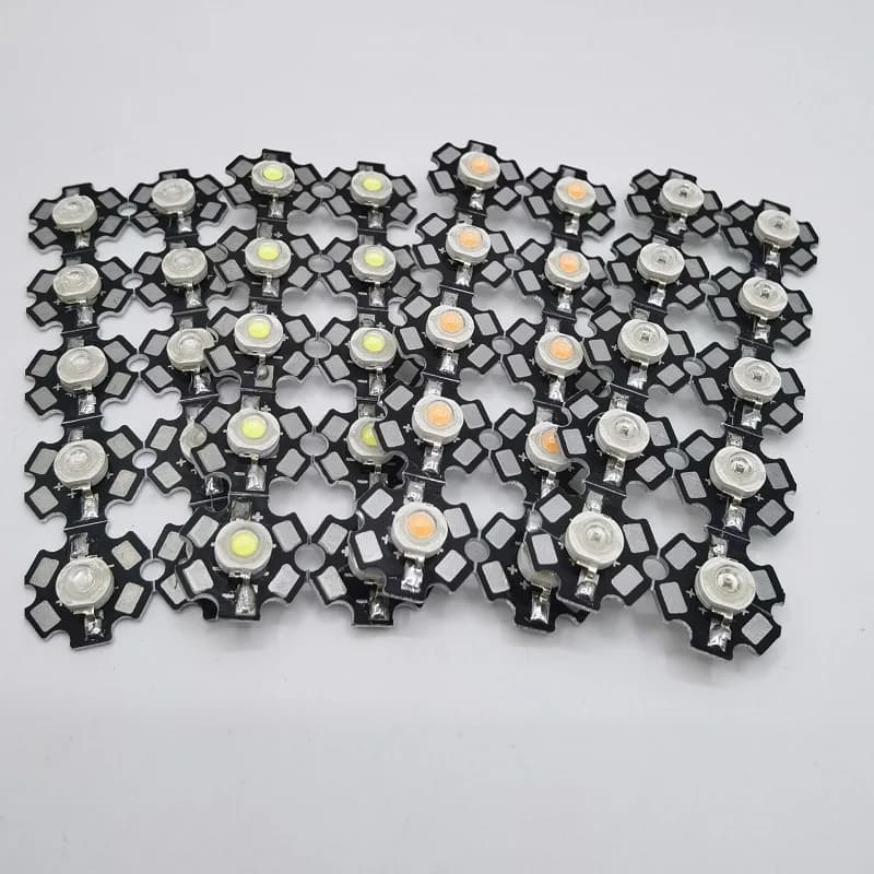 10 pièces 1W 3W haute puissance blanc chaud/blanc froid/blanc naturel/rouge/vert/bleu/bleu Royal IR 