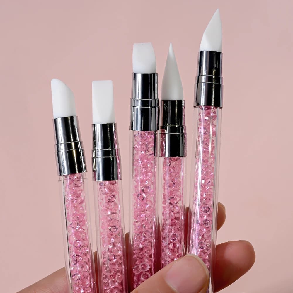 Stylo à points en Silicone pour Nail Art, Double tête, perceuse, strass, sélecteur de pierres précie