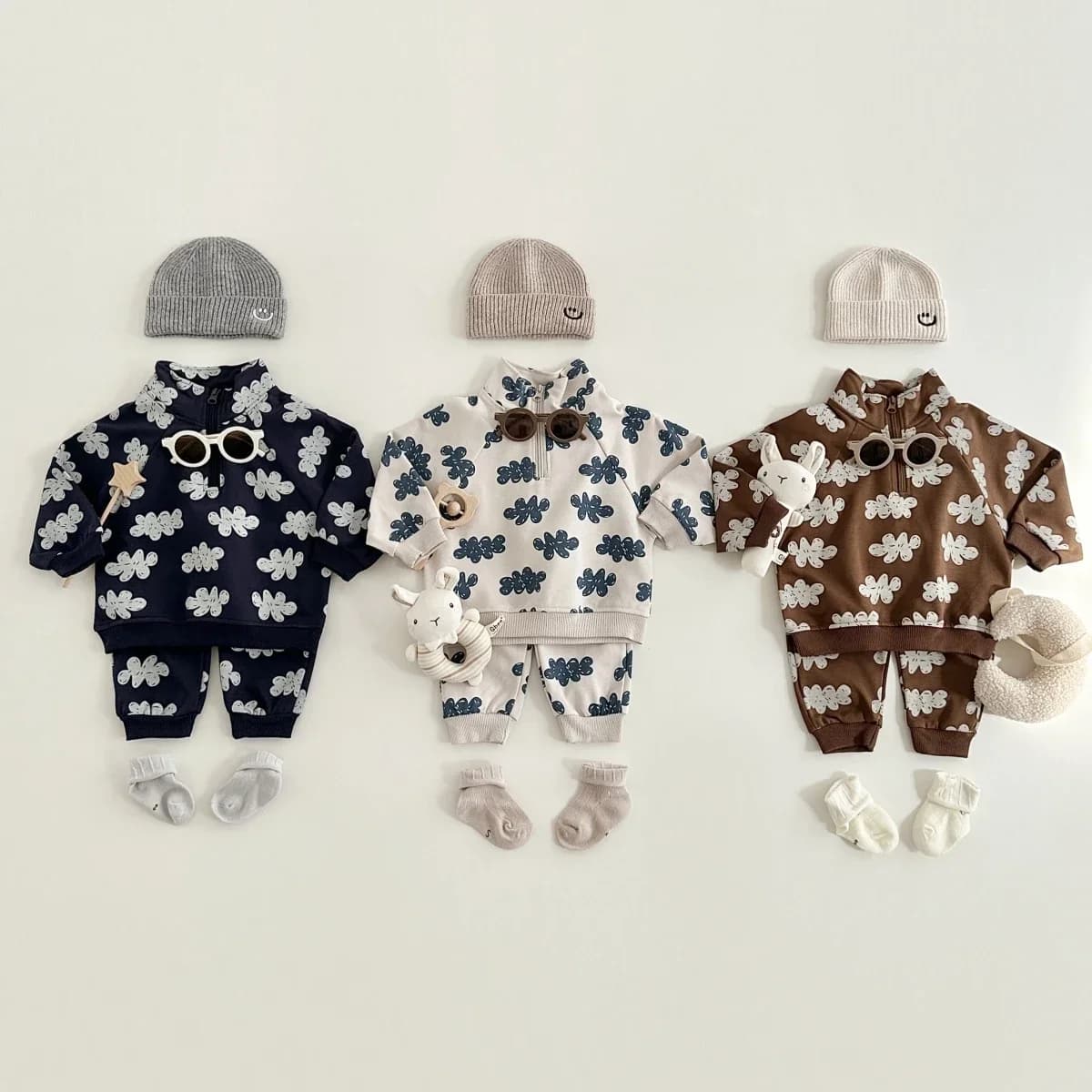 Ensemble de vêtements d'automne pour bébés garçons et filles, sweat-shirt à manches longues + pantal