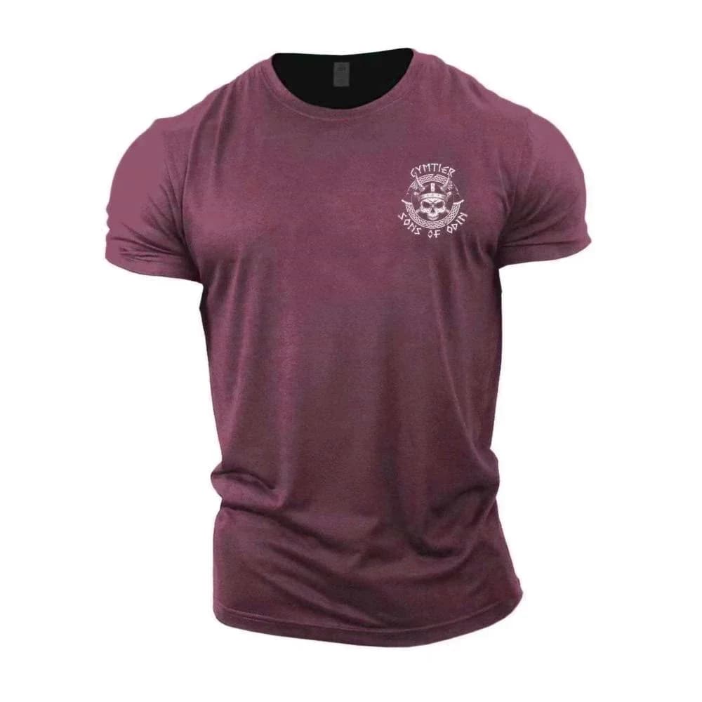 T-shirt pour homme Summer Viking Casual Fashion imprimé en 3D, style Tough Guy, pour le sport de ple