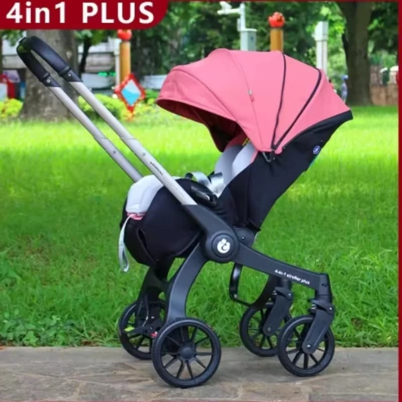 UE en Stock 4In1 bébé poussette, poussette multifonctionnelle pliable avec siège auto landau Portabl