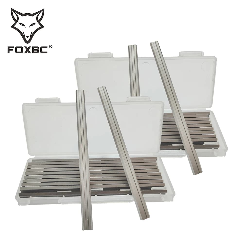 FOXBC 20 pièces 82mm lames de raboteuse électrique couteaux de raboteuse à bois réversibles pièces d