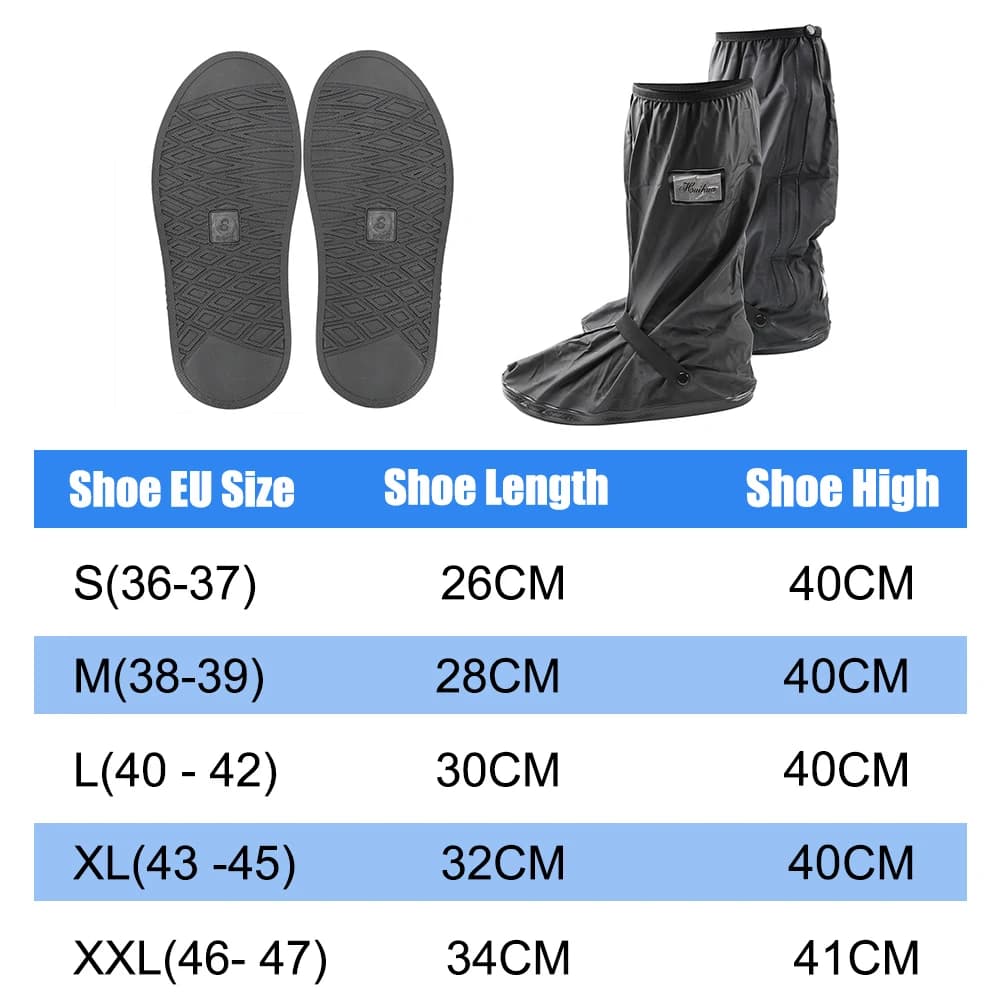 Couvre-chaussures de pluie réutilisables pour moto, Scooter, Dirt Bike, couvre-bottes antidérapants,