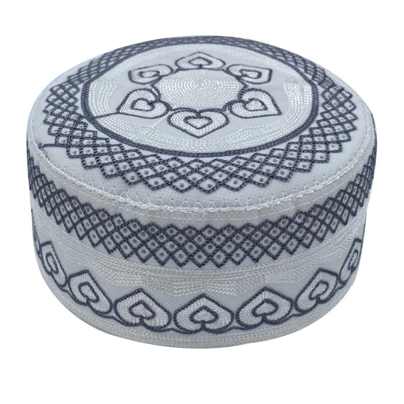 Chapeau de prière musulman en coton brodé pour hommes, Arabie saoudite, chapeaux islamiques, Topkipp