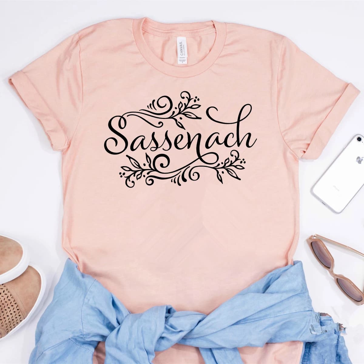 T-Shirt Inspiré de Sassenach et Outlander pour Femme, Série de Livres, Claire, Jamie Fraser, TV Show