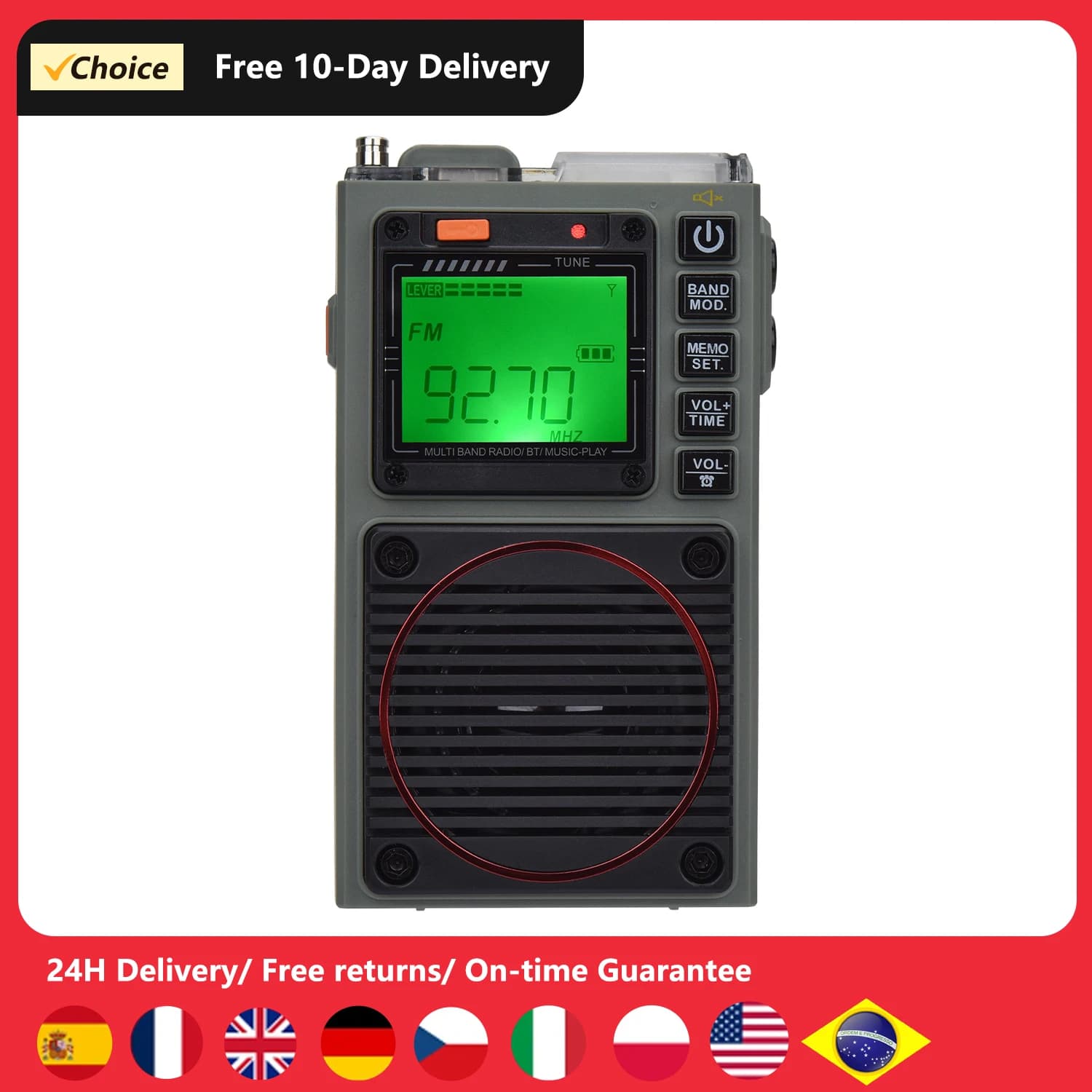 Radio FM haut-parleur stéréo Portable numérique lecteur Audio MP3 qualité sonore haute fidélité