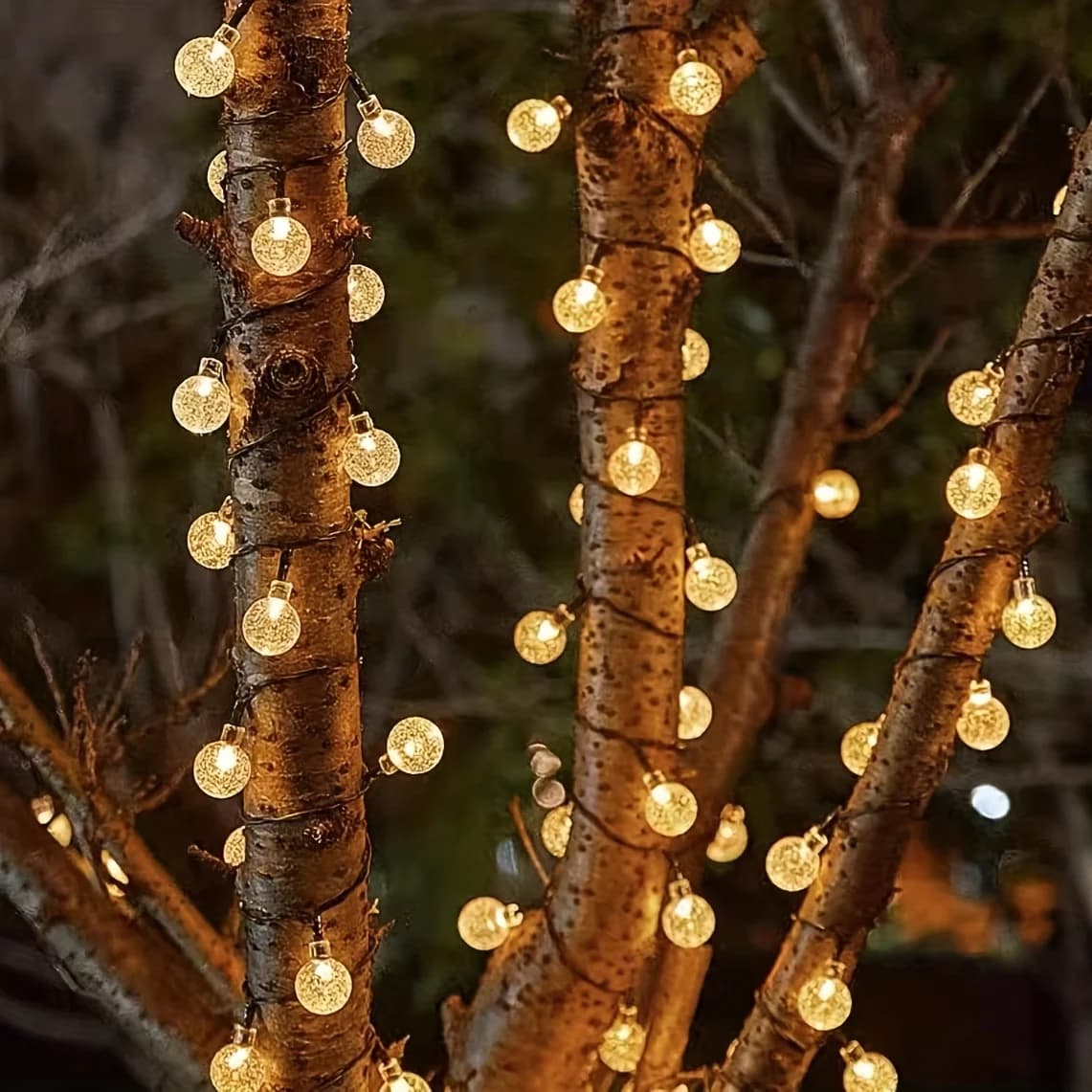 Guirlande solaire Globe en cristal IP65, 39 pieds, 100 LED, 8 Modes d'éclairage, lumières extérieure