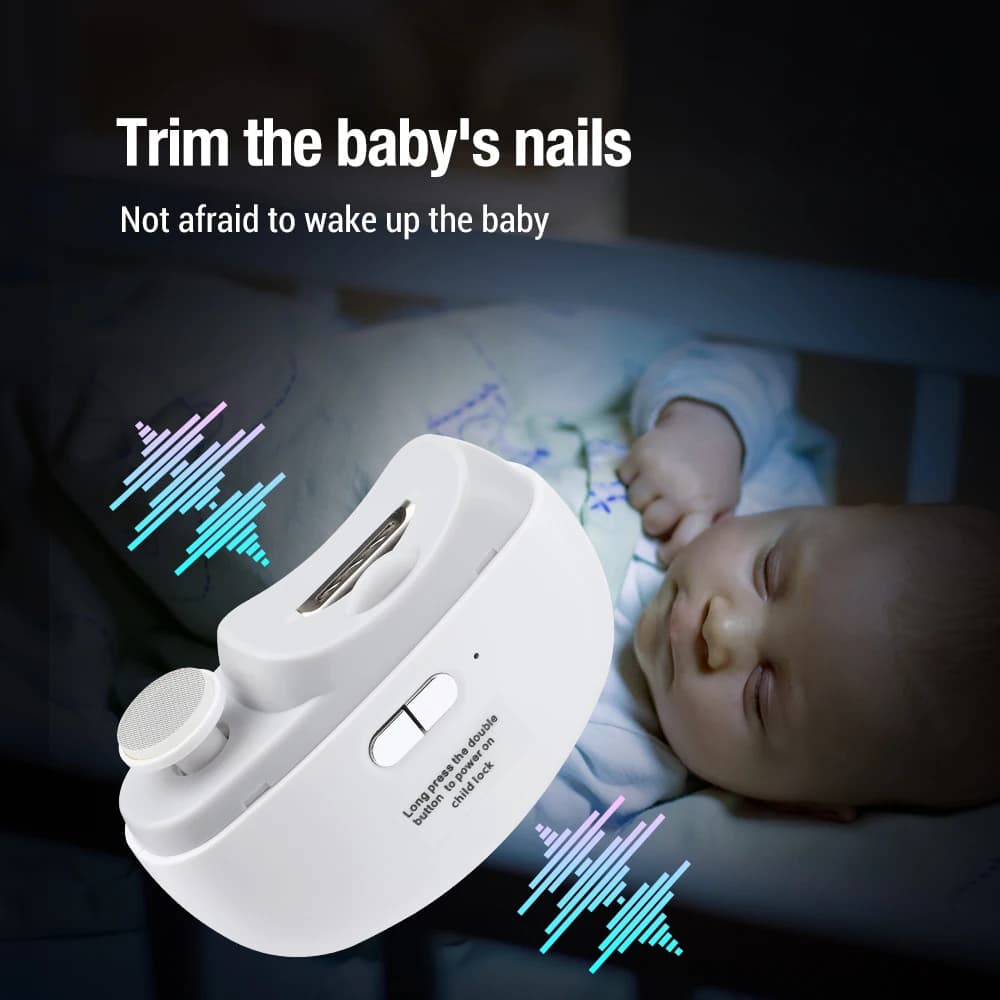 Coupe-ongles électrique automatique avec lumière pour adulte et bébé, coupe-ongles, ciseaux, pédicur