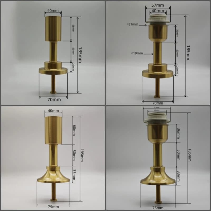 Accessoires d'assemblage de lampe de bureau en laiton, abat-jour de vase en céramique et verre E27, 