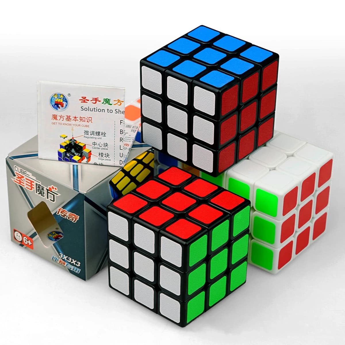 Cube magique professionnel 3x3x3, Cubes de vitesse, Puzzle Neo Cube 3x3, autocollant, jouets éducati