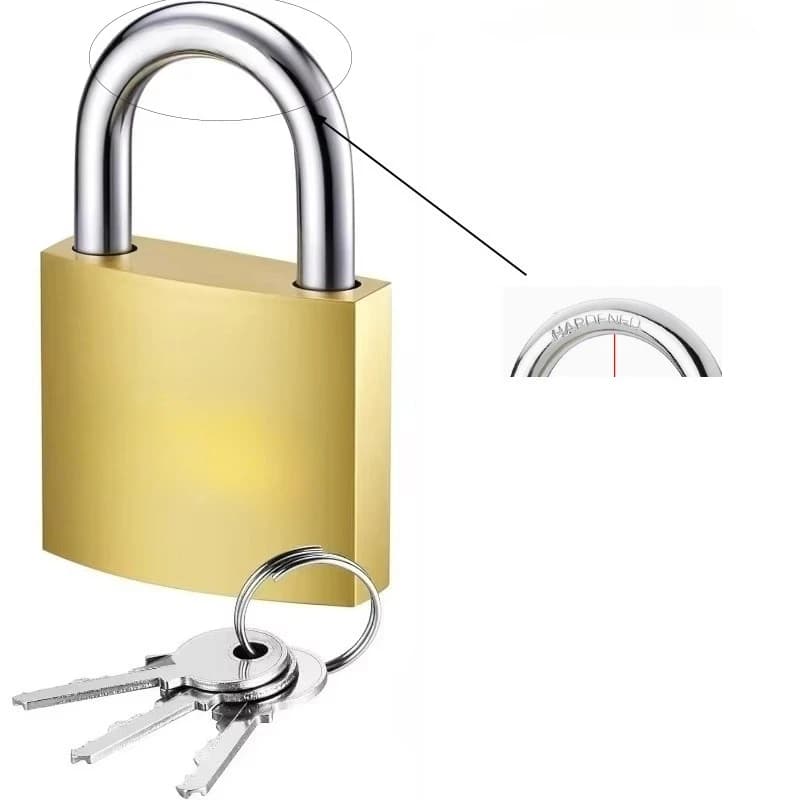 Cadenas à clé robustes dorés avec clés - Serrures de 32 mm, grandes serrures sécurisées pour sacs à 