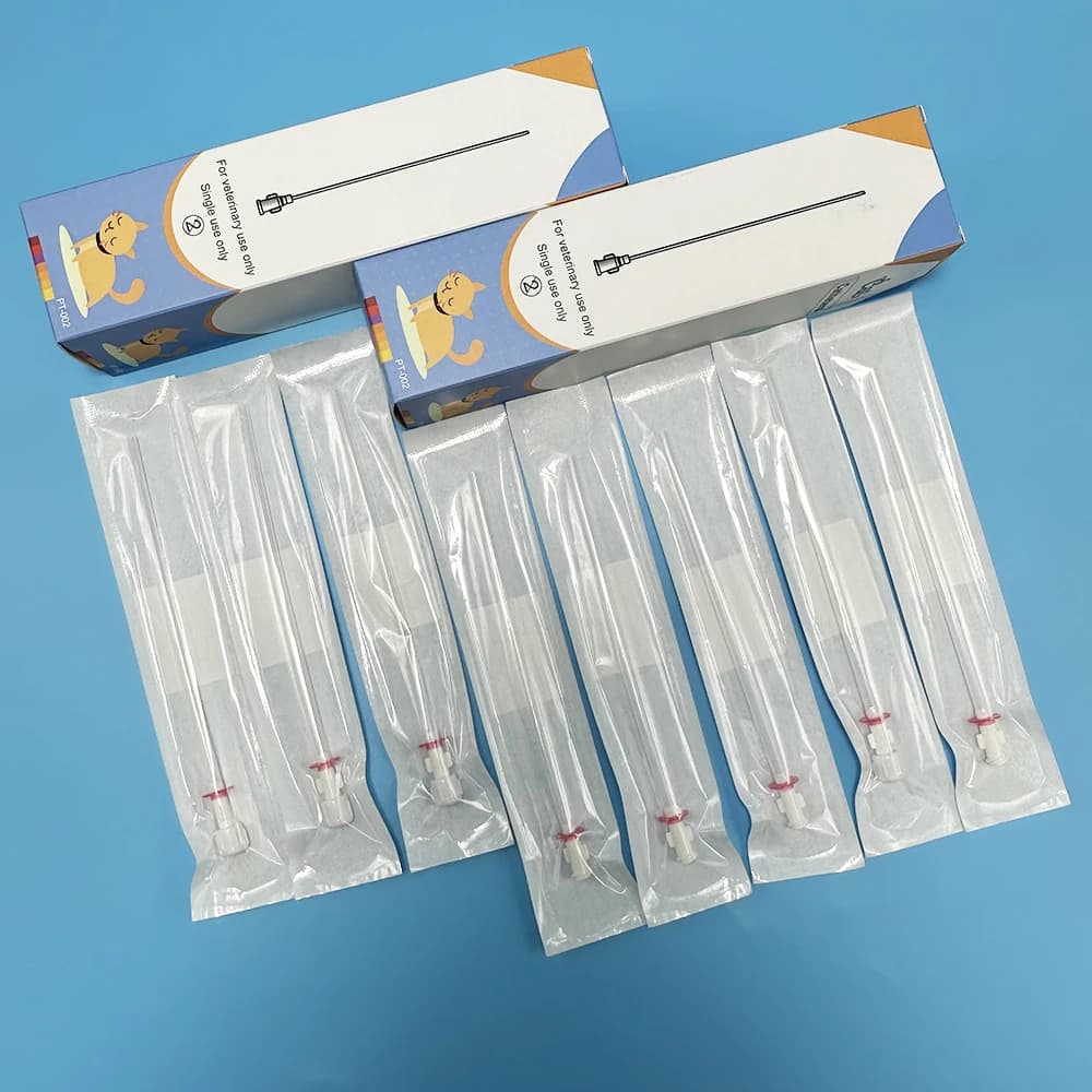 Cathéter pour chat avec stylet, 10 pièces/boîte, trou d'extrémité 3Fr, trous latéraux 4Fr, cathéters