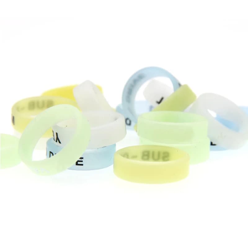 Anneau décoratif antidérapant en silicone fluorescent, cercle lumineux de 22MM, évolutif, Compatible
