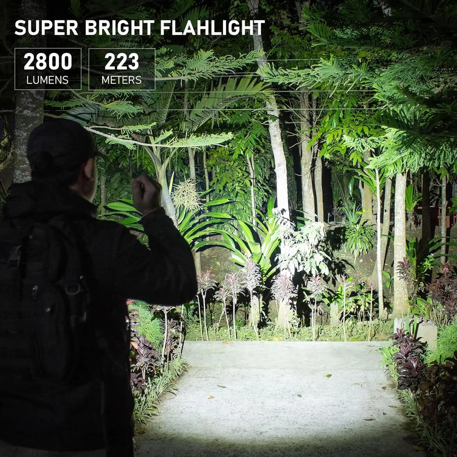 SOFIRN SC28 XHP50B HD LED 2800Lm lampe de poche rechargeable de type C, torche puissante et portable