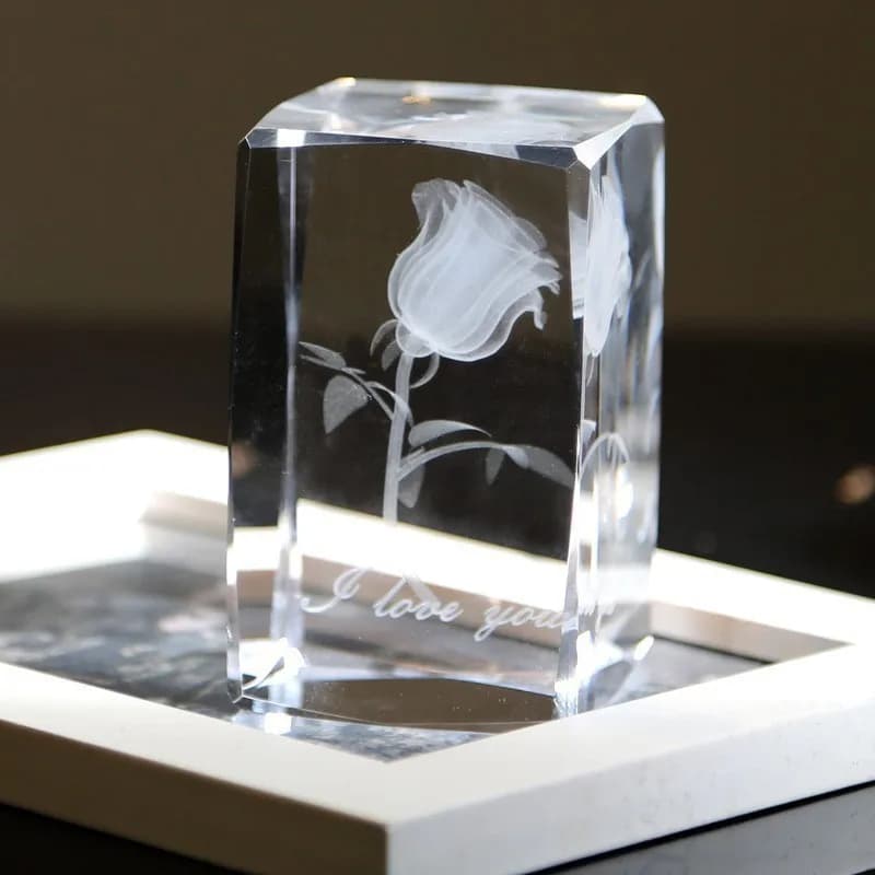 Figurine d'ange gardien en cristal 3D avec base lumineuse colorée, cadeaux d'ange en verre gravé au 