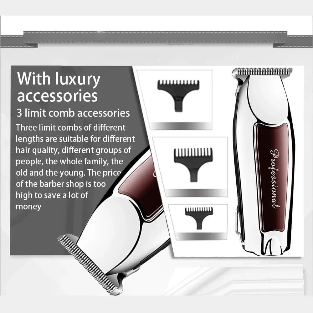 Tondeuse à cheveux tondeuse sans fil Rechargeable pour hommes toilettage professionnel électrique ba