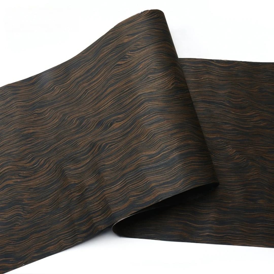 Placage en bois à motif de racine d'ébène 58x250cm, avec Grain incurvé, pour la conception de Surfac