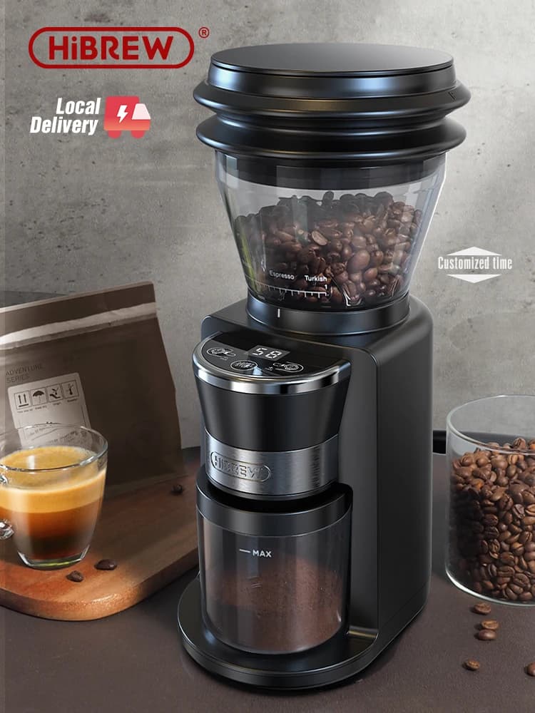HiBREW moulin à café électrique automatique avec 31 vitesses pour expresso café américain verser sur