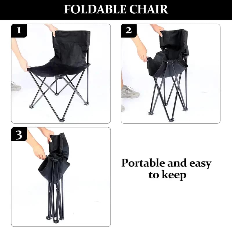 Chaise pliable d'extérieur, chaise de Camping avec poche latérale, chaises de pique-nique en tissu O