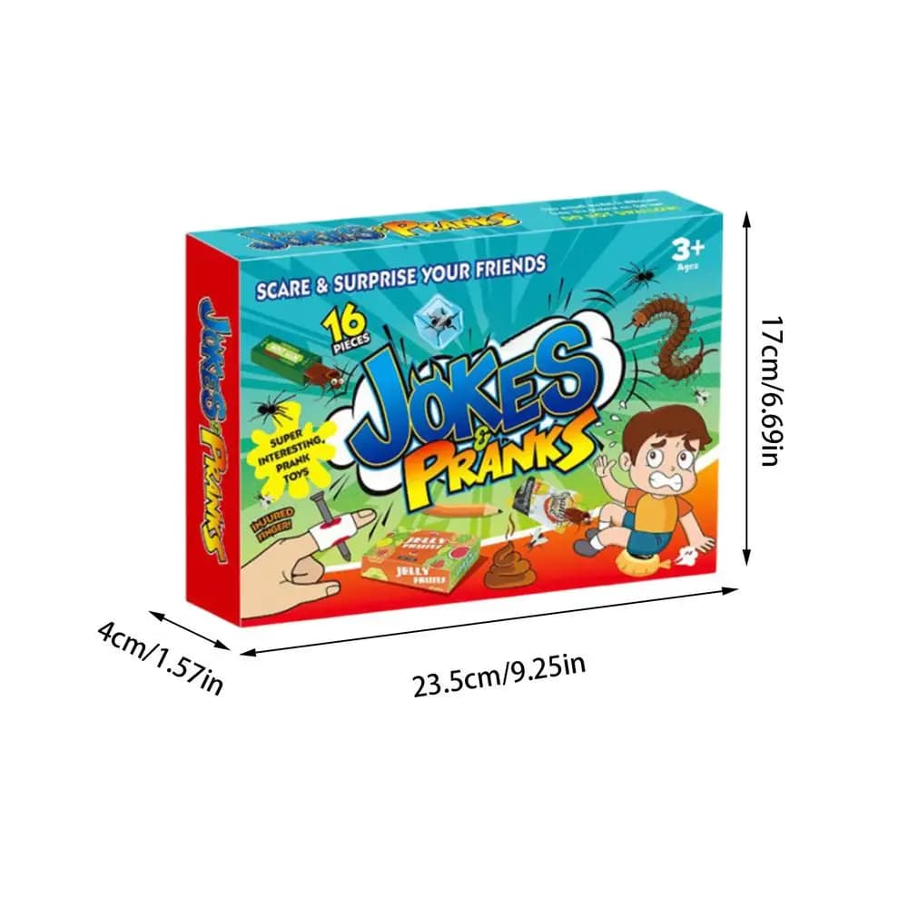 Kit de farces paquet de farces et coffret de jouets de blague poisson d'avril trucs de farces fabric