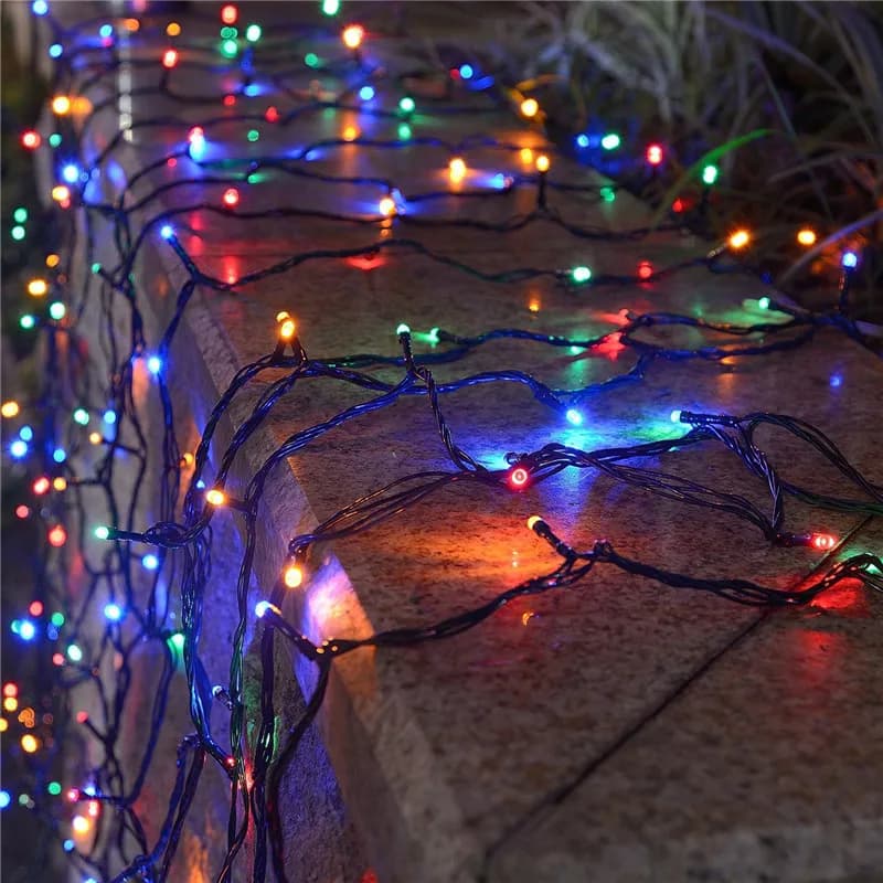 Guirlande solaire féerique LED étanche pour l'extérieur, 5M/12M/22M, lampadaire, feston, fête de noë