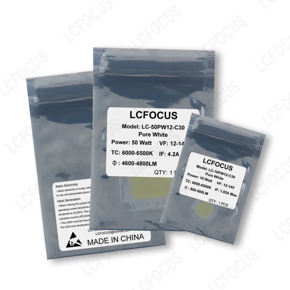 Ampoule LED DC 12 V 10 W 20 W 30 W 50 W lumière blanche chaude 3000 K 6000 K COB puce LED diode élec