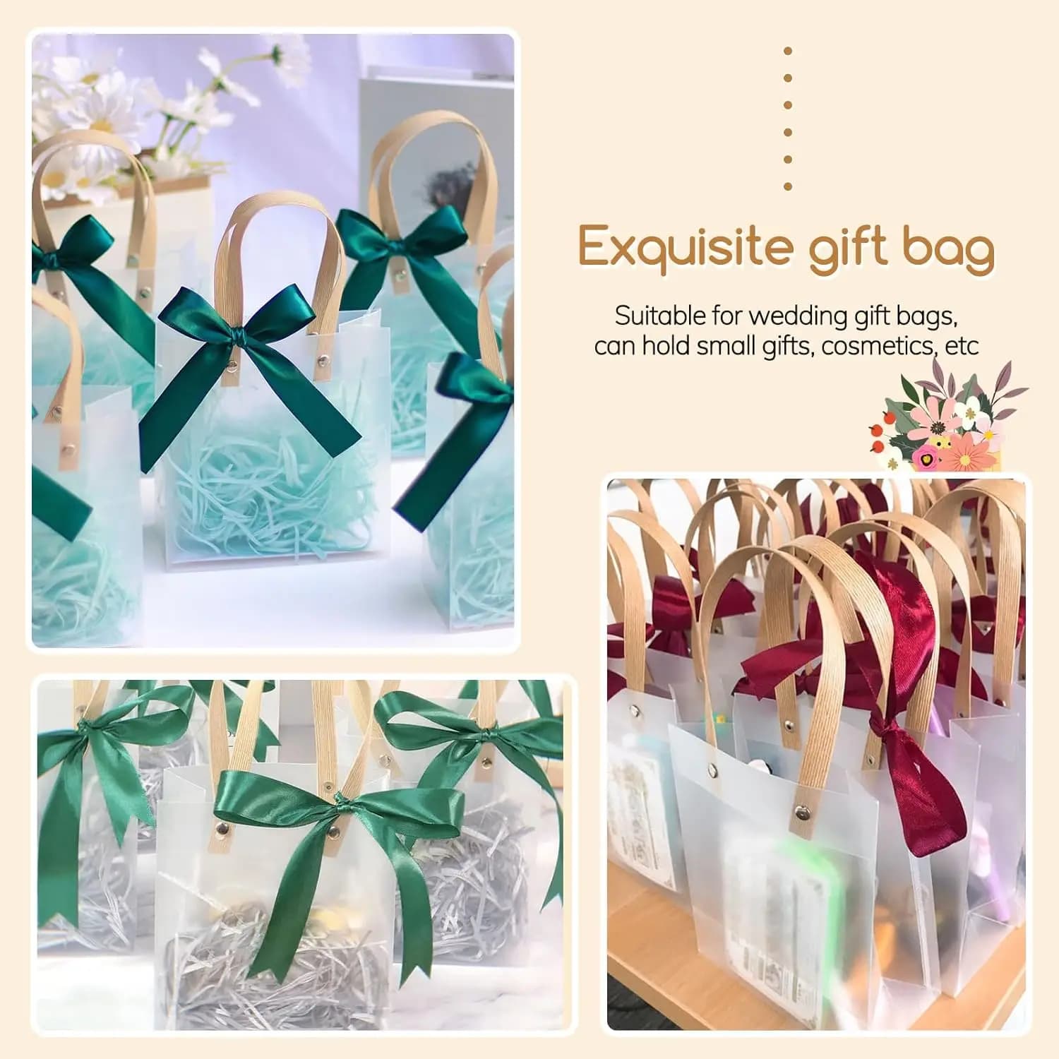 20 pièces sac cadeau de vacances écologique compagnon cadeau bonbons sac cadeau de vacances sac cade