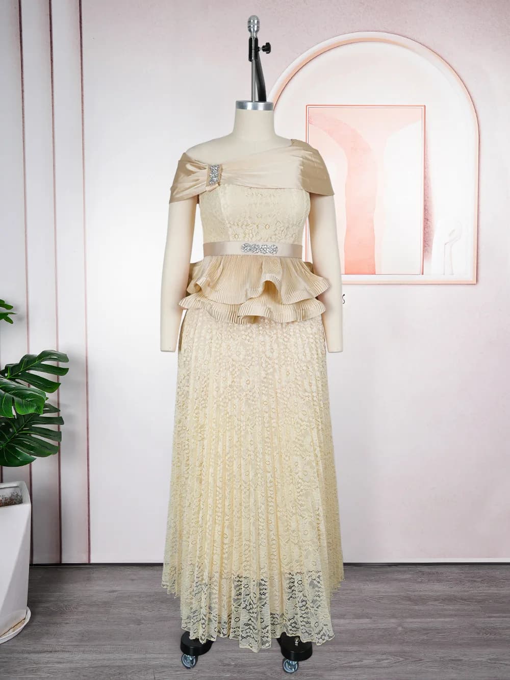 Robes longues élégantes pour femmes Printemps-Été 2026 – Robes plissées maxi pour mariage, soirée, b